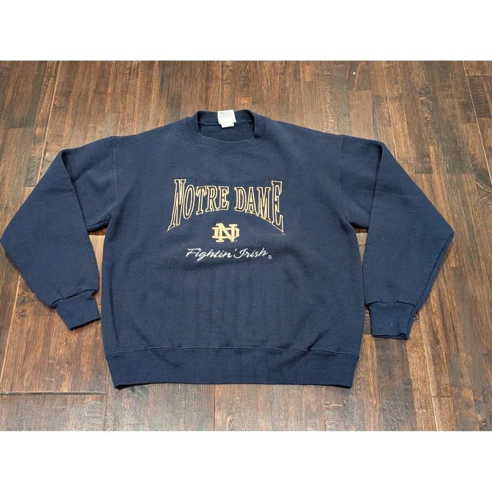 Vintage Notre Dame Fighting Irish Sweatshirt Mens Med Football 90s USA Crewneck